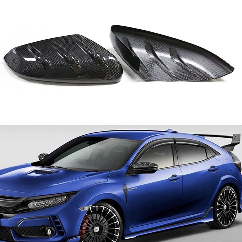 Carbon Fiber Mirror Cap Covers 2016-2021 for Honda Civic 10th Generation Sedan Coupe Hatchback - Add-on Type