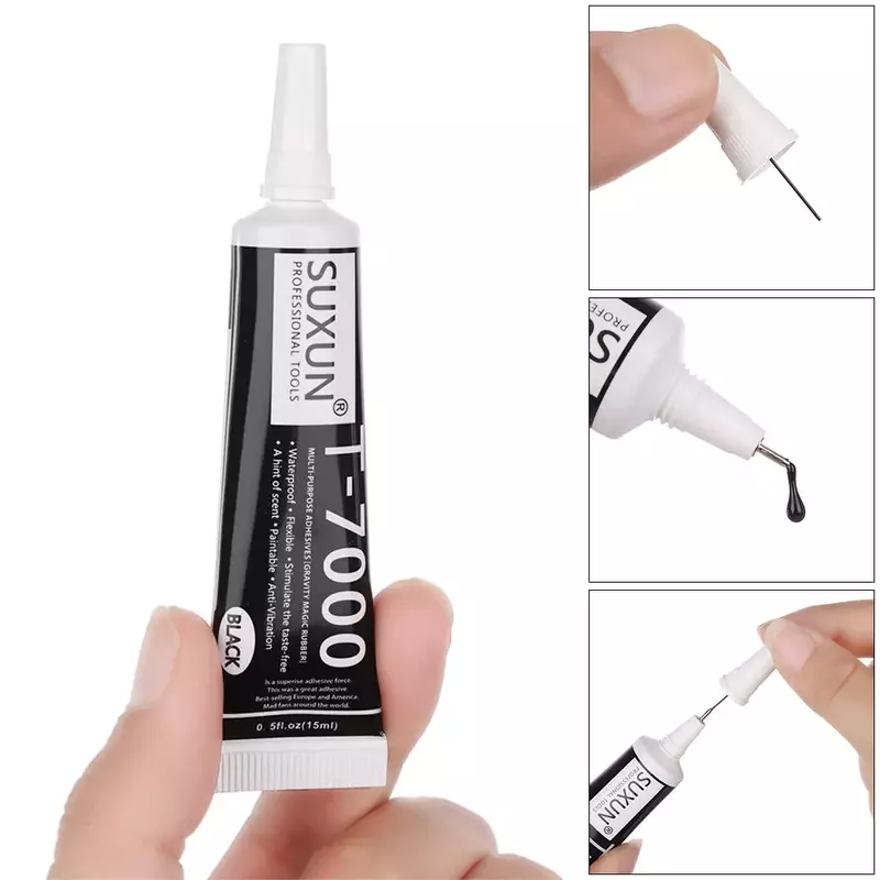 25ML Super Black Liquid Glue Epoxy Resin Sealant Strength Adhesive Fixed Mobile Phone Handicraft T7000 Glue