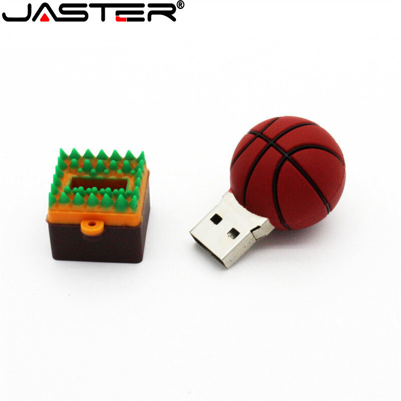 JASTER Football USB Flash Drives 128GB Basketball Memory Stick 64GB Golf Ball Pen Drive 32GB Tennis Pendrive 16GB Creative Gift