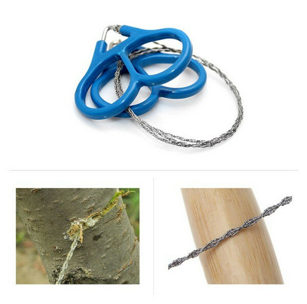 1pc Portable Stainless Steel Wire Saw Universal Emergency Hand Chain Saw Cutter Hunting Camping Hiking Travel Survival Tool