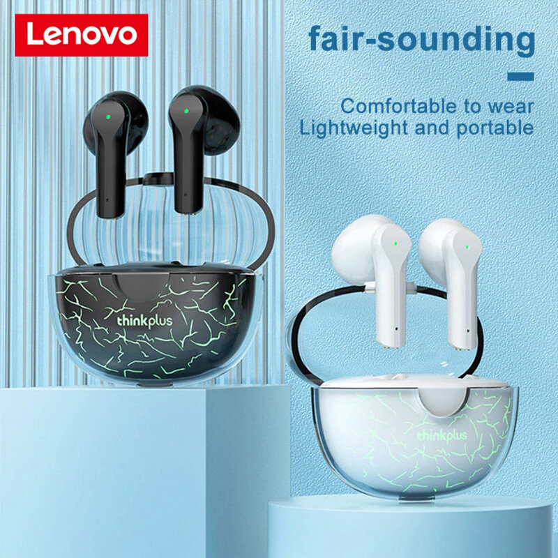 Lenovo-auriculares TWS XT95 Pro, audífonos Thinkplus LivePods con Bluetooth 5,1, sonido estéreo, reducción de ruido, baja latencia para juegos