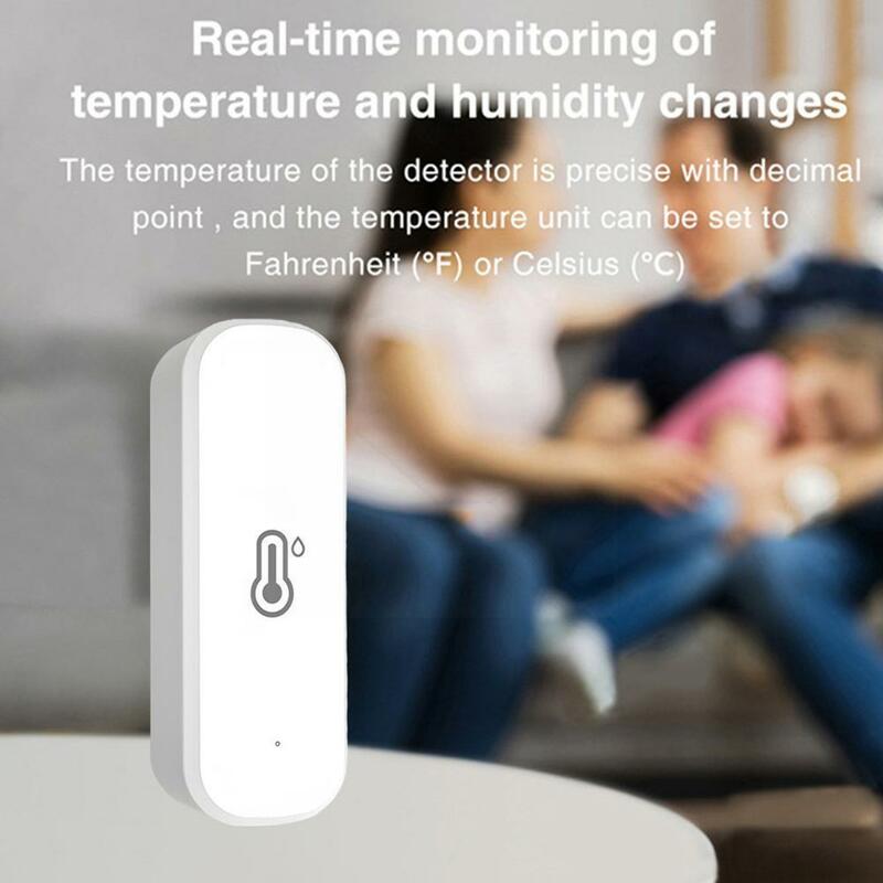 Tuya zigbee/wifi sensor de umidade temperatura em casa conectado com termômetro compatível alexa life assistant b5i0