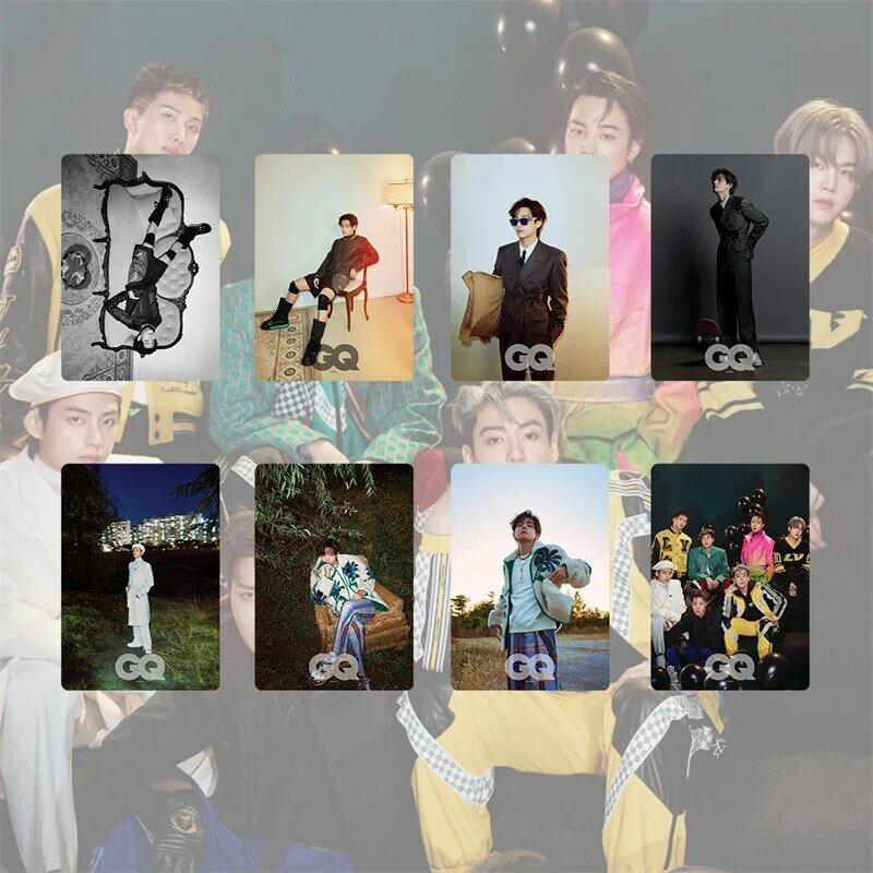 7 Pçs/set Kpop Bangtan Meninos Novo Álbum de Foto Cartão GQ Foto Retrato Da Arte Sala Home Decor Fãs Gift Collection Atacado