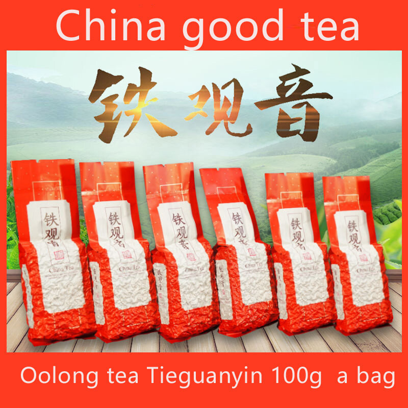 Chá chinês anxi tie guan yin chá verde claro tipo de fragrância tiekuanyin oolong chá para perder peso chá 100g beleza saúde