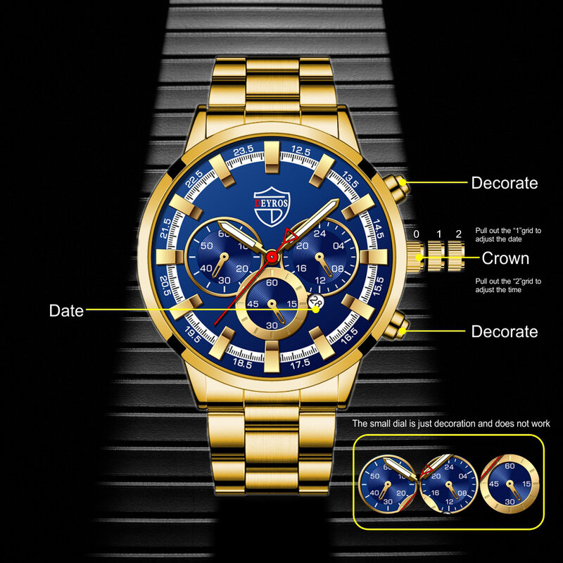 Moda męska kalendarz biznesowy zegarek kwarcowy zegarek nocny ze stalowy pasek nierdzewnej zegarek męski skmei