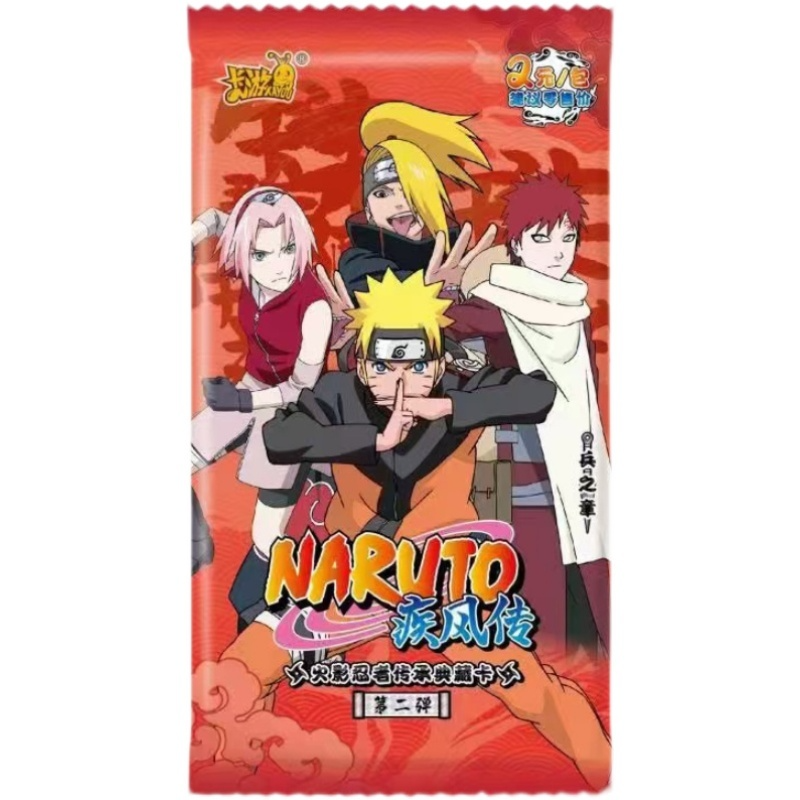 Tarjeta de Naruto, Capítulo 4. ª Bala, Shippuden 3, caja completa de tarjetas de Naruto Uzumaki, juego completo de tarjetas de juguete periféricas de animación