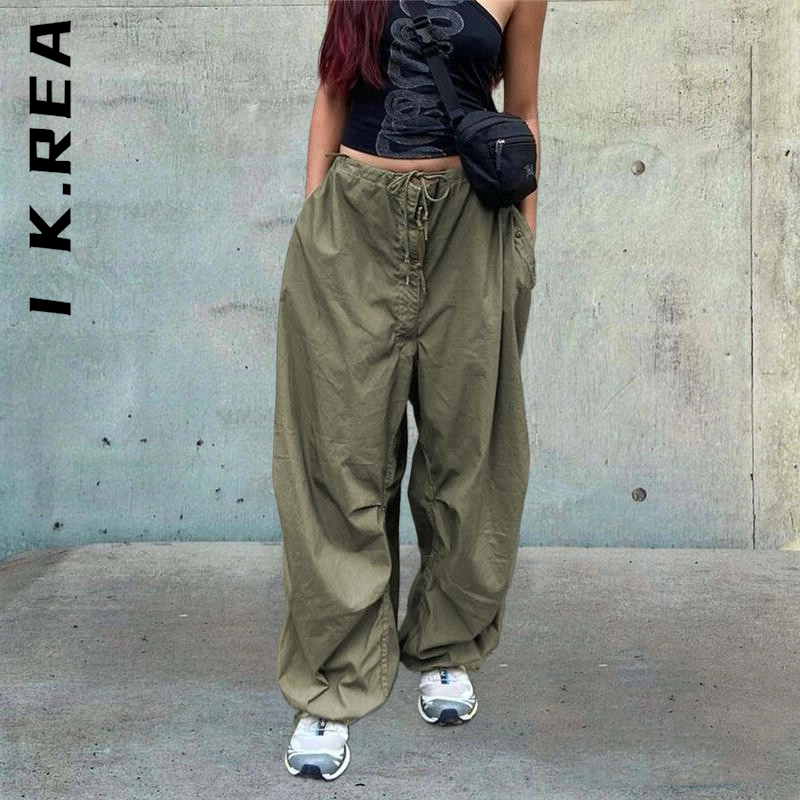 Женские брюки в Корейском стиле I K.Rea, модные длинные брюки для женщин на весну и лето