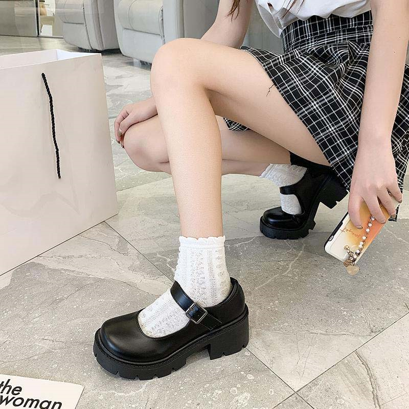 Sepatu Ujung Lancip Wanita Fashion Sol Tebal Sepatu Hak Tinggi Gesper Tumit Wanita Sandal Wanita Lembut Alas Kaki Wanita Pantai