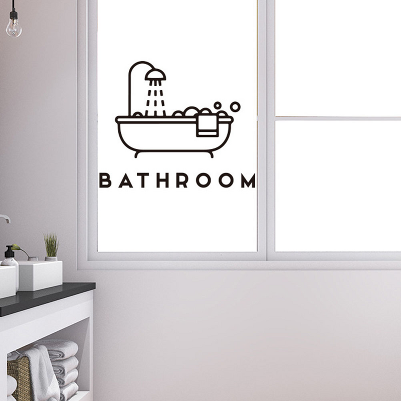 2 قطعة نافذة الشارات لاصق جدار ذاتية اللصق الحمام حوض الاستحمام البلاستيكية ملصقا ملصقا