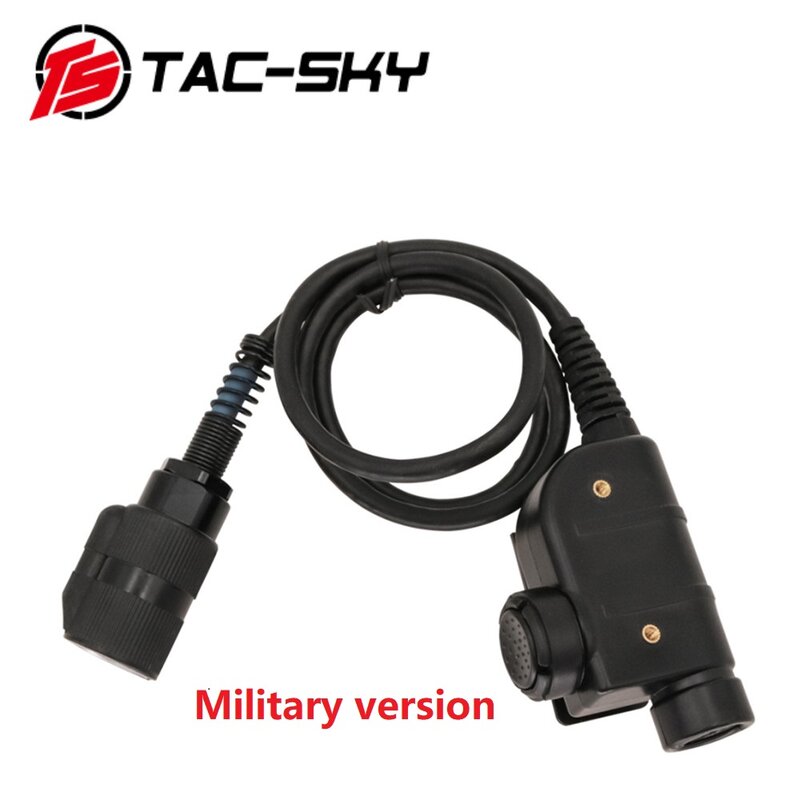 Ts TAC-SKY militar silynx ptt adaptador compatível com peltor/msa original fones de ouvido um/prc 148 152 6 pinos silynx ptt