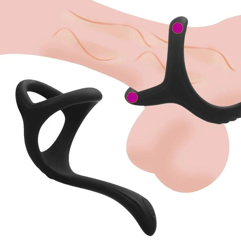 แหวนอวัยวะเพศชายซิลิโคน Semen แหวนอวัยวะเพศชายชะลอการของเล่นสำหรับชายคู่ขยายแหวน