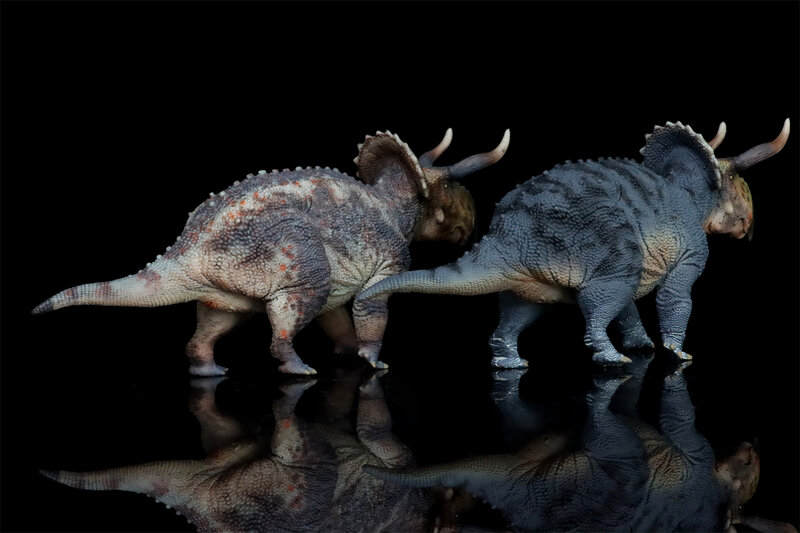 GRTOYS & HaoLongGu 1/35 Nasutoceratops Titusi Figure Jurassic Dinosaur Educational Animal Model Adult Children Toy Gift Decorate