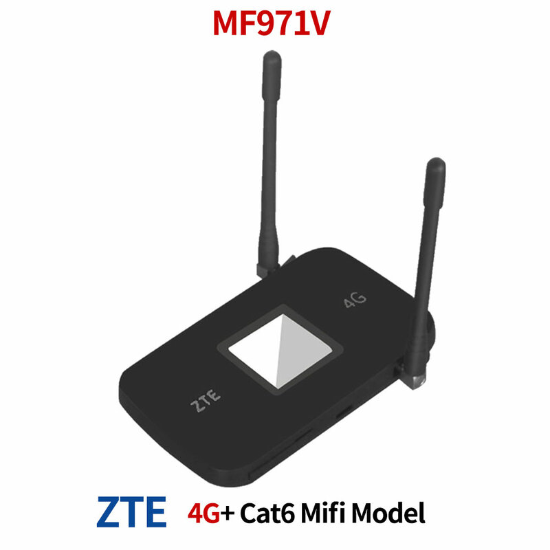 Unlock Asli 300Mbps ZTE MF971V Cat6 WiFi Router 4G LTE dengan B1/2/3/4/5/7/8/17/12/20/28 TDD B38/40