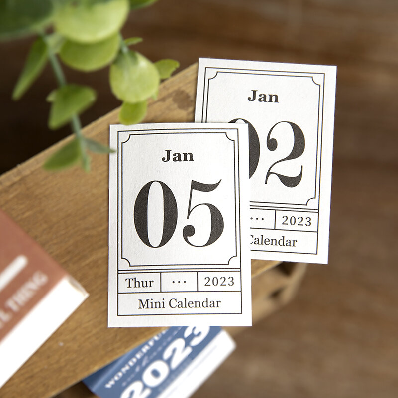Dimi-Mini Calendario de mesa de 365 días, álbum de recortes, diario, Collage, Retro, narrativo, Serie de poetrías
