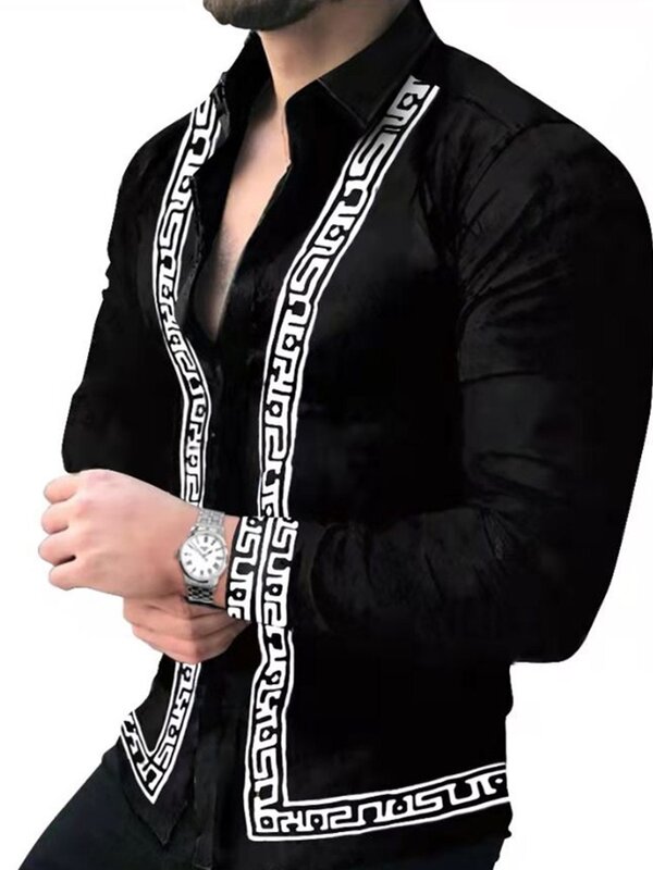 Wiosenne męskie drukowane hawajskie koszule na co dzień 2022 marka Streetwear odzież męska Cardigan wysokiej klasy koszula z długim rękawem