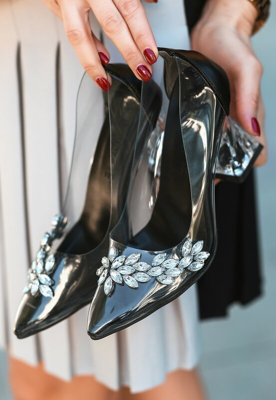 Прозрачные женские туфли Jary, женские туфли-лодочки на высоком каблуке, с острым носком, без застежки, Свадебная обувь для вечеринки для женщ...