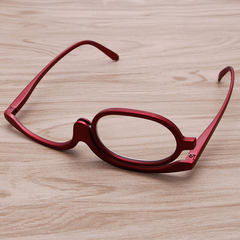 女性拡大鏡メガネ化粧読書ガラスアイ老眼鏡アップガラスpcフレーム + 1.0〜 + 4.0樹脂レンズ