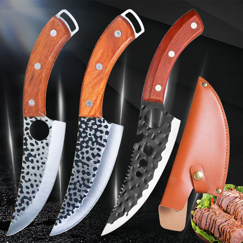 6inch Forged Stainless Steel Boning Knife Butcher Knife Kitchen Chef Knife Meat Cleaver Slicing Knife Outdoor Hunting Knife