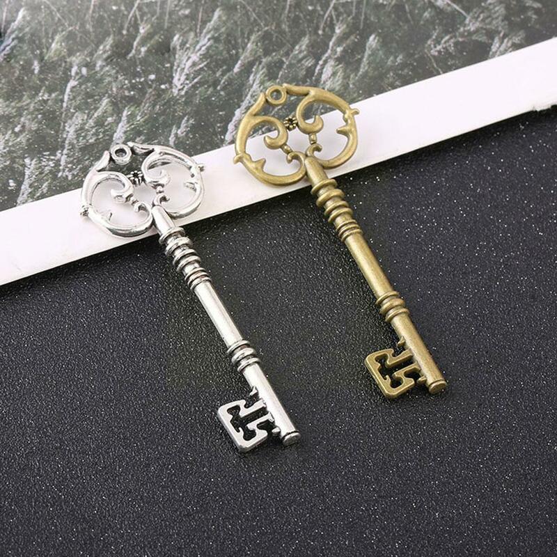 Zoete Bel 1 Pcs/32*84Mm Zeven Kleuren Metalen Legering Mooie Sleutels Vintage Key Sieraden Kroon Grote U6o0