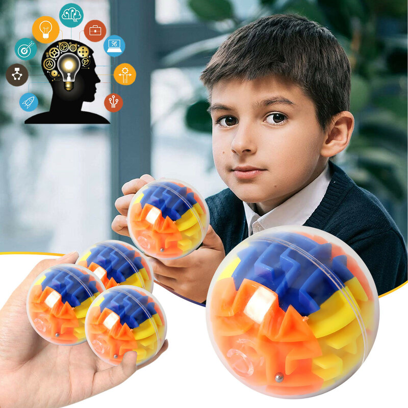 3d quebra-cabeça bolas para crianças 3d quebra-cabeça brinquedos mágicos labirinto bolas cérebro teasers quebra-cabeça com 30 gato pintura por números para crianças idades 8-12