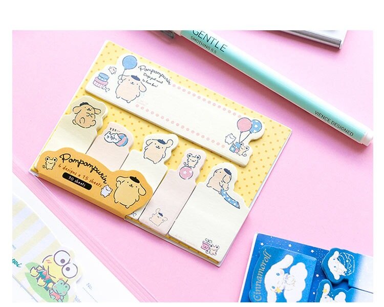 Anime lucu Sanrio Cinnmoroll My Melody Memo Pad catatan tempel alat tulis kantor sekolah indeks n-waktu catatan tempel Notepad