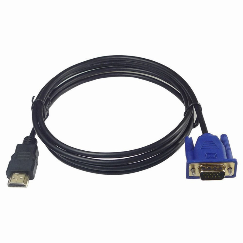 Cable compatible con HDMI de 1,8 M/3M a VGA 1080P HD con adaptador de Audio, Cable VGA, enchufe antideslizante, antidesgaste
