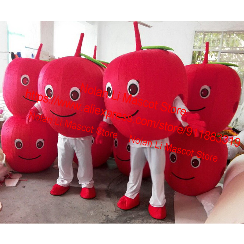 Formato adulto vendita calda materiale EVA mela rossa Costume della mascotte frutta cartone animato Set Cosplay pubblicità carnevale regalo di festa 586-3