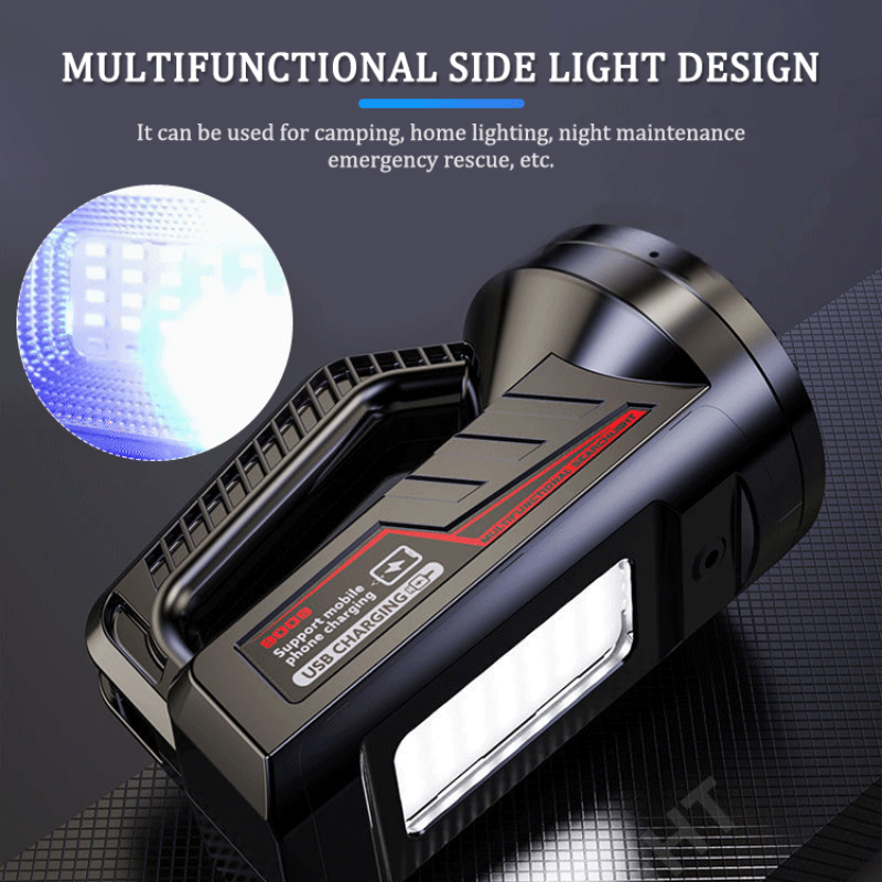 Akumulator wielofunkcyjna latarka zewnętrzna silne światło reflektor lampa kempingowa latarka awaryjna LED duża moc lampy