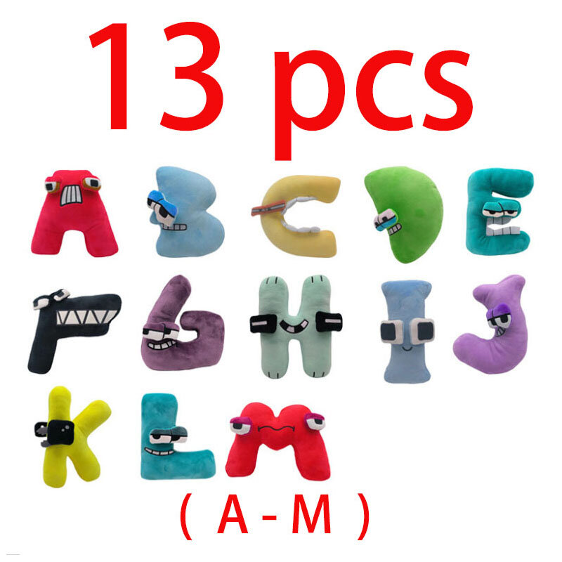 Новый алфавит, плюшевая игрушка, Аниме Кукла, 26 Английских Букв, мягкие игрушки, детские цифры Монтессори 0-9, игрушка, плюшевые подарки