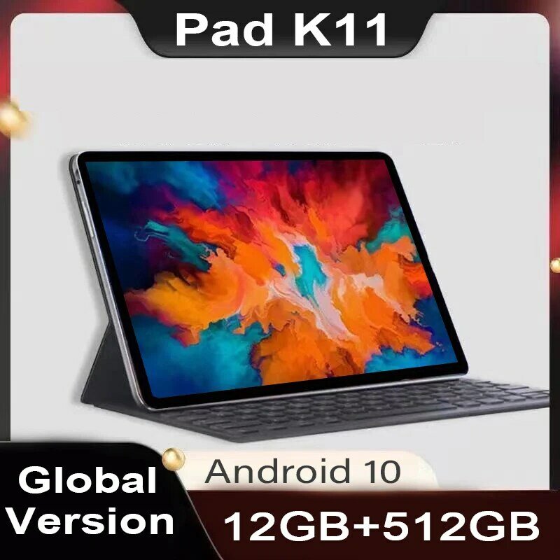 Versão global tab p11 pro tablet android 12gb 512gb 10.1 Polegada almofada k11 comprimidos 2k tela lcd snapdragon octa núcleo android tablet