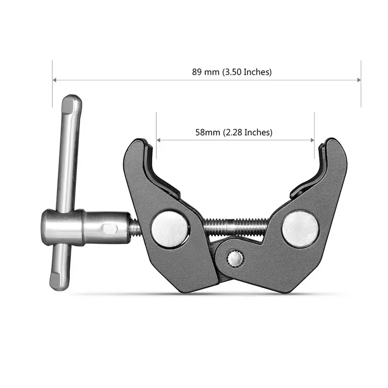 Smallrig liga de alumínio duplo caranguejo alicate clipe super braçadeira para dslr rig monitor lcd estúdio luz braço mágico câmera 2058