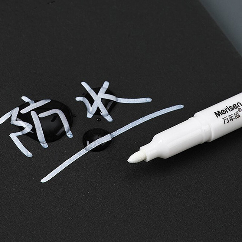 أبيض قلم تحديد الكحول الطلاء الزيتية مقاوم للماء الإطارات اللوحة الكتابة على الجدران أقلام دائم هلام القلم للنسيج الخشب والجلود ماركر