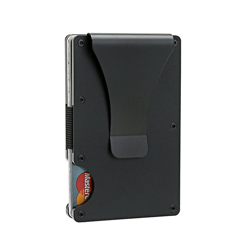 남성용 슬림 릿지 명품 알루미늄 탄소 RFID 금속 지갑, 디자이너 케이스, 남성 신용 카드 홀더, 브랜드