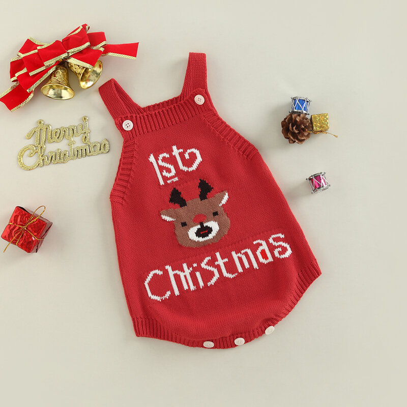 Infant Baby Kleidung Stricken Neugeborenen Strampler für Baby Mädchen Jungen Weihnachten Kostüm Kleinkind Winter Overall Kinder Overalls
