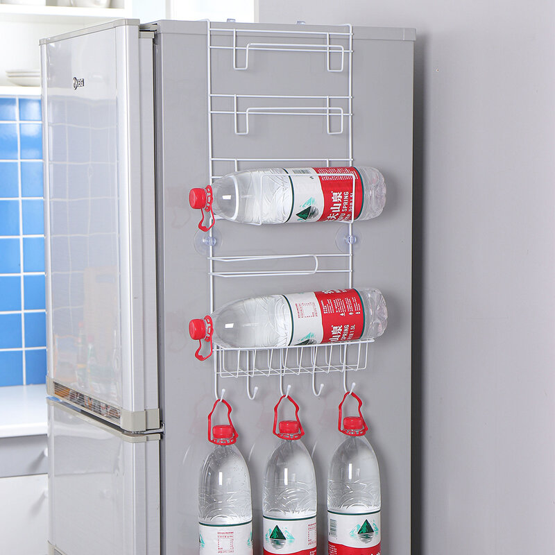 Orz multi-funcional geladeira sidewall rack geladeira lado organizador rack de armazenamento de crack prateleira de cozinha multi-camada