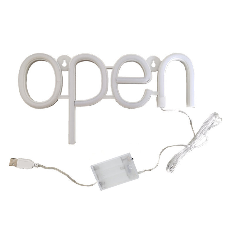 OPEN Business Sign Neon Light Wall Hanging Decor LED Store Shop Advertising Lamp Commercial Lighting USB Neon Lamp Night Light