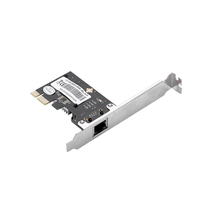 Adaptador Gigabit Ethernet PCI Express X1, Placa de rede 2.5GB, 1 Porta, Interface RJ45, 2500Mbps, Placa LAN PCIE, Chip RTL8125B para PC, Novo