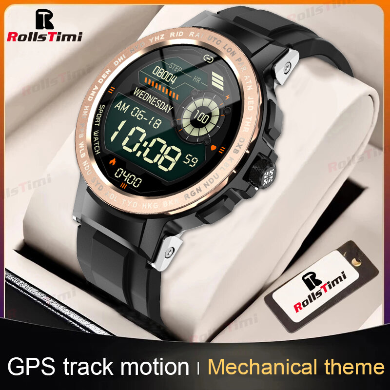 Rollstimi New For HUAWEI Full Touch Smart Watch Man Lady Bluetooth Waterproof Fitness Weather Mechanical Sport Fashion wristband