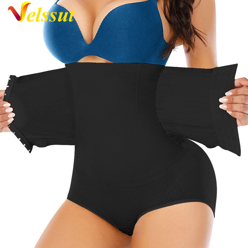 Velssut-moldeador de cuerpo de cintura alta para mujer, bragas de Control de barriga, ropa interior levantadora de glúteos, bragas moldeadoras sin costuras