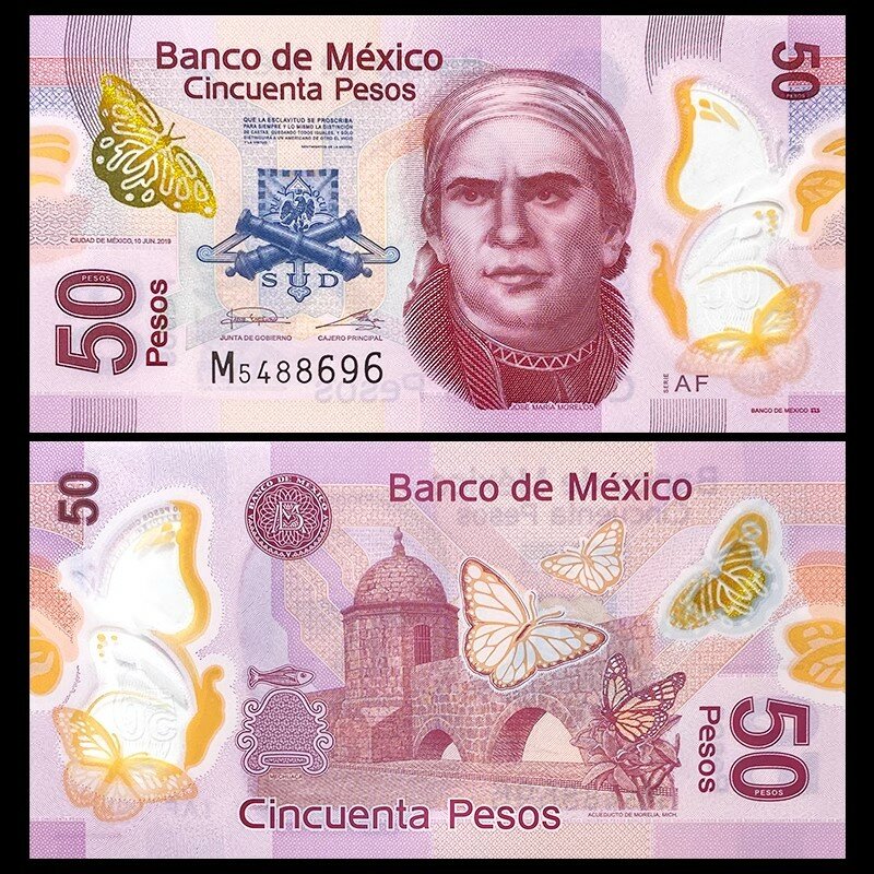 New 2019 Mexico 50 Peso Original Commemorative Notes UNC