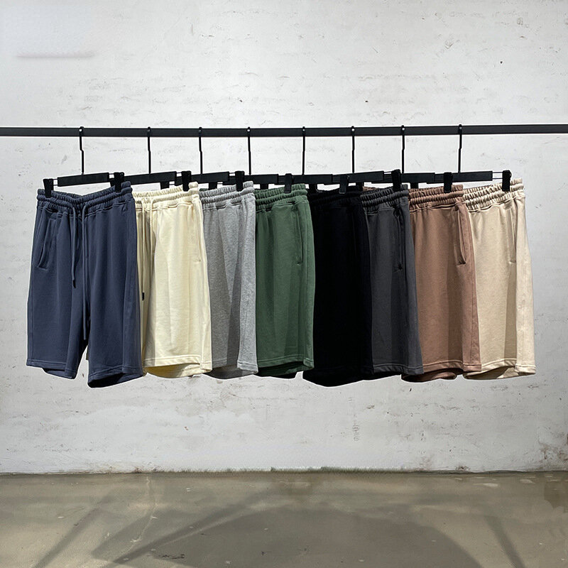 2022 Summer Solid Color Shorts Japanese Harajuku Oversized Loose Casual Jogging Sport Pants Vintage Short Trousers Streetwear