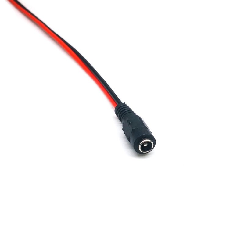 Cable hembra de alimentación de CC de 5,5x2,1mm, adaptador de 12V, Conector de enchufe hembra para cámara CCTV, enchufe hembra de CC de 5,5x2,1