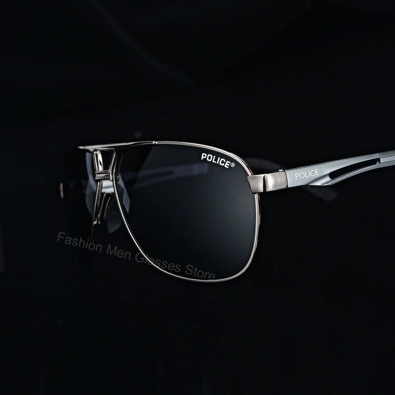 Polícia moda tendências retro 2021 óculos de sol dos homens moda clássico marca polaroid aviação condução piloto clout óculos