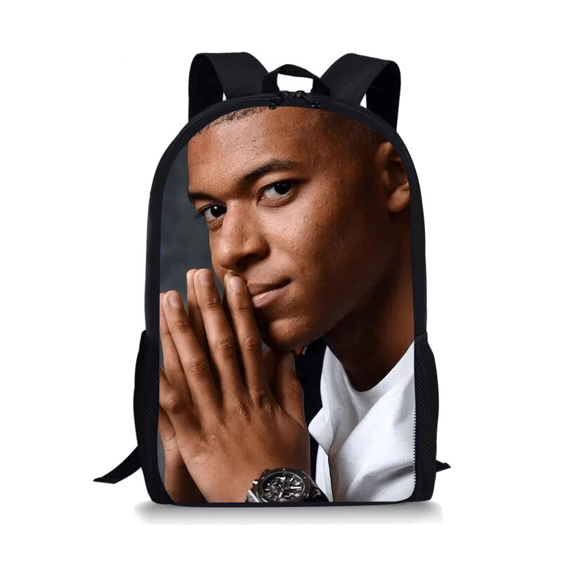 Futebol-estrela-kylian mpappé sacos de escola para meninos meninas 3d impressão mochilas escolares crianças saco do jardim de infância mochila masculino criança mochil