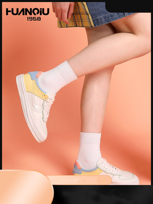 HUANQIU scarpe vulcanizzate di lusso da donna Platform 2022 Sneakers per donna Fashion Multicolor School Casual e traspirante Tennis