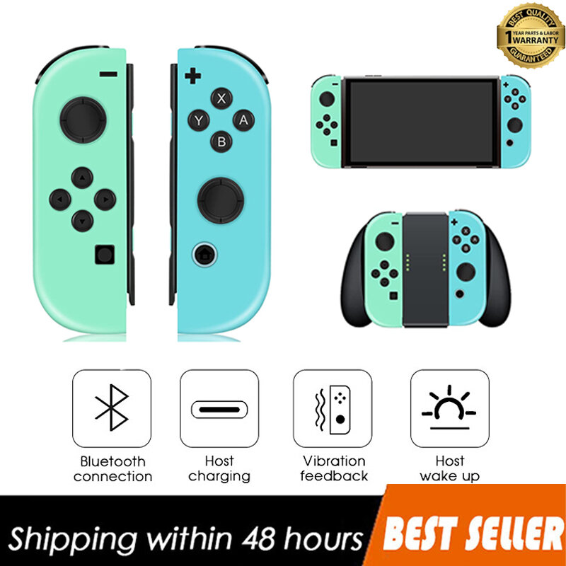 Game Switch Controller Wireless Joys Con Left Right Bluetooth Gamepad For Switch With Straps Dual Vibration Joysticks Joypad