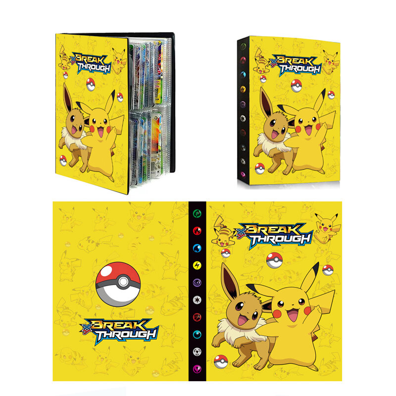 Pokemon karty Album Cartoon Pokémon Pikachu Anime nowy 240 sztuk gra karciana VMAX GX EX Holder kolekcja Folder Kid fajny prezent