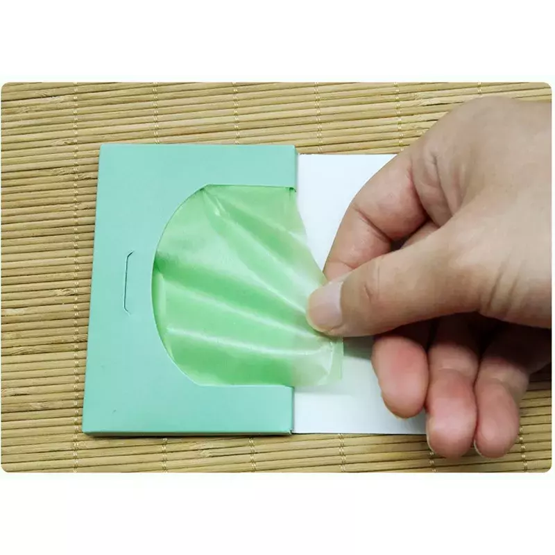 100Sheets/pack Green Tea Facial Oil Blotting Sheets Paper Cleansing Face Oil Control Absorbent Paper Beauty Makeup Tools