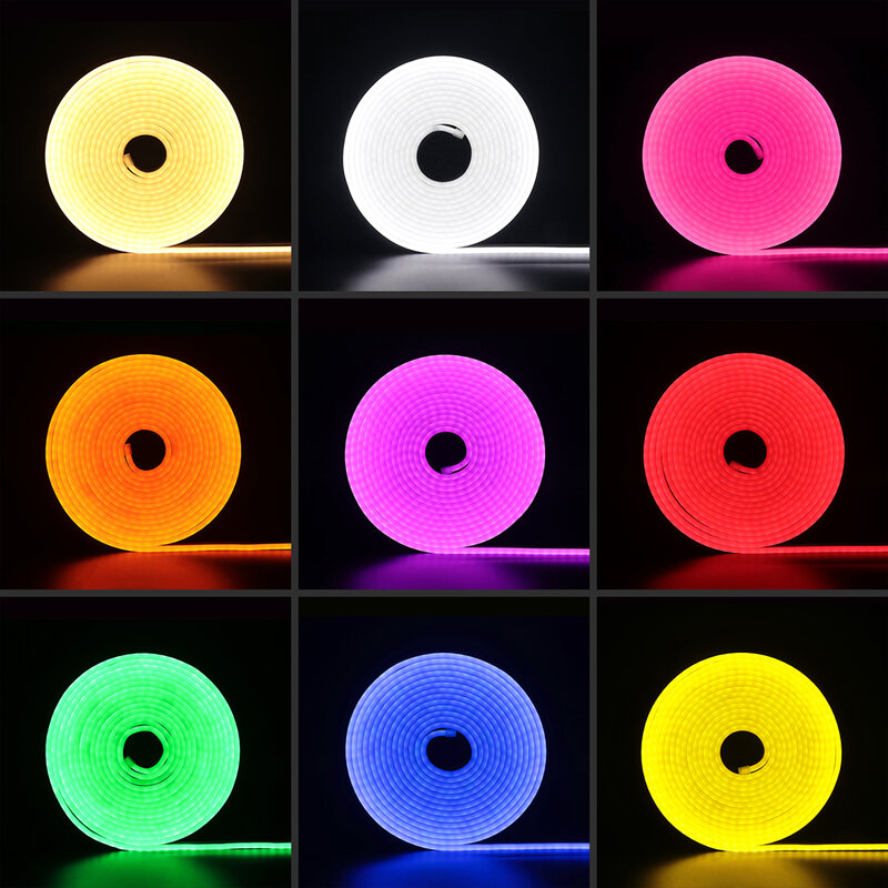 Dây Đèn LED 12V 2835 120 Đèn LED/M Linh Hoạt Đèn Neon Chống Nước Neon Ký Với Tắt Mở Đèn Mờ đèn LED Băng Adapter Châu Âu Neon Dây