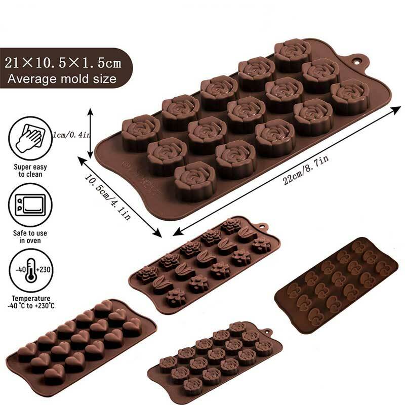 Molde rectangular para galletas de Chocolate, multiusos, antiadherente, herramienta para hornear, moldes de pastelería de silicona, accesorios de cocina